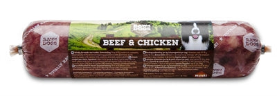 RAW4DOGS Worst Beef & Chicken 1500gr (verpakt per 8)